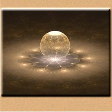 FRACTAL ART DESIGN GREETING CARD Lost Moon Landing